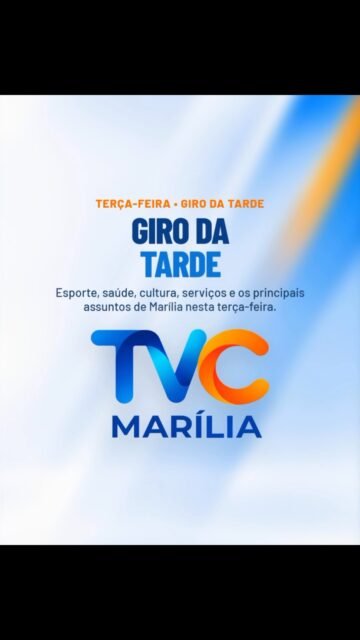 Giro da Tarde da TVC Marília — terça-feira, 6 de outubro
Nesta edição, você acompanha os principais destaques de Marília: o MAC anuncia novo técnico para 2027, a Policlínica da zona Oeste retoma os atendimentos, Vigilância Sanitária e Sebrae iniciam capacitação sobre novas regras para manipulação de alimentos e a Santa Casa mantém a programação especial do Outubro Rosa.
Também tem a abertura da exposição “Dia do Cachorro”, novidades da Assistência Social, a ação solidária Rizzo Day e a atualização da previsão do tempo para as próximas horas.
▶️ Assista ao Giro de Notícias e fique por dentro do que acontece em Marília.